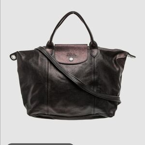 Longchamp Lepliage Medium Leather Tote Bag